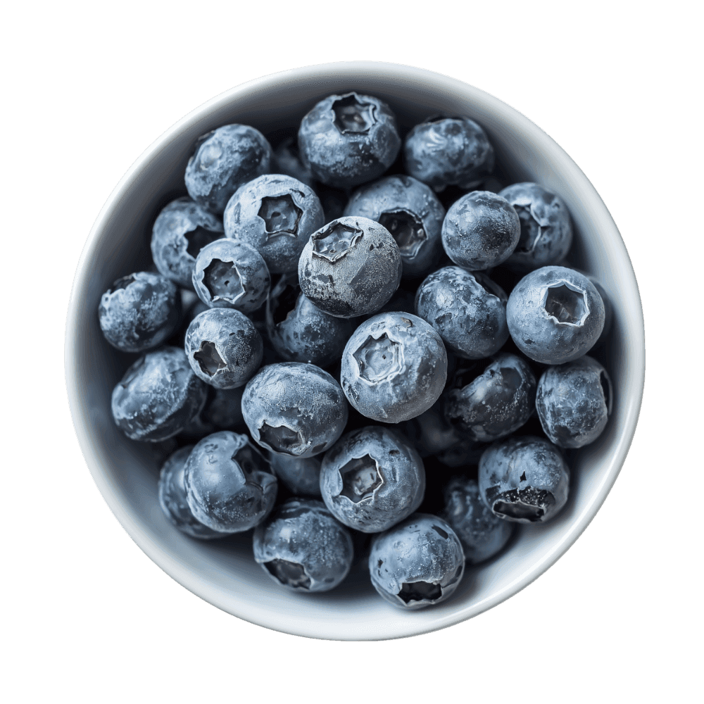 Frozen blueberries · antioxidant superfruit