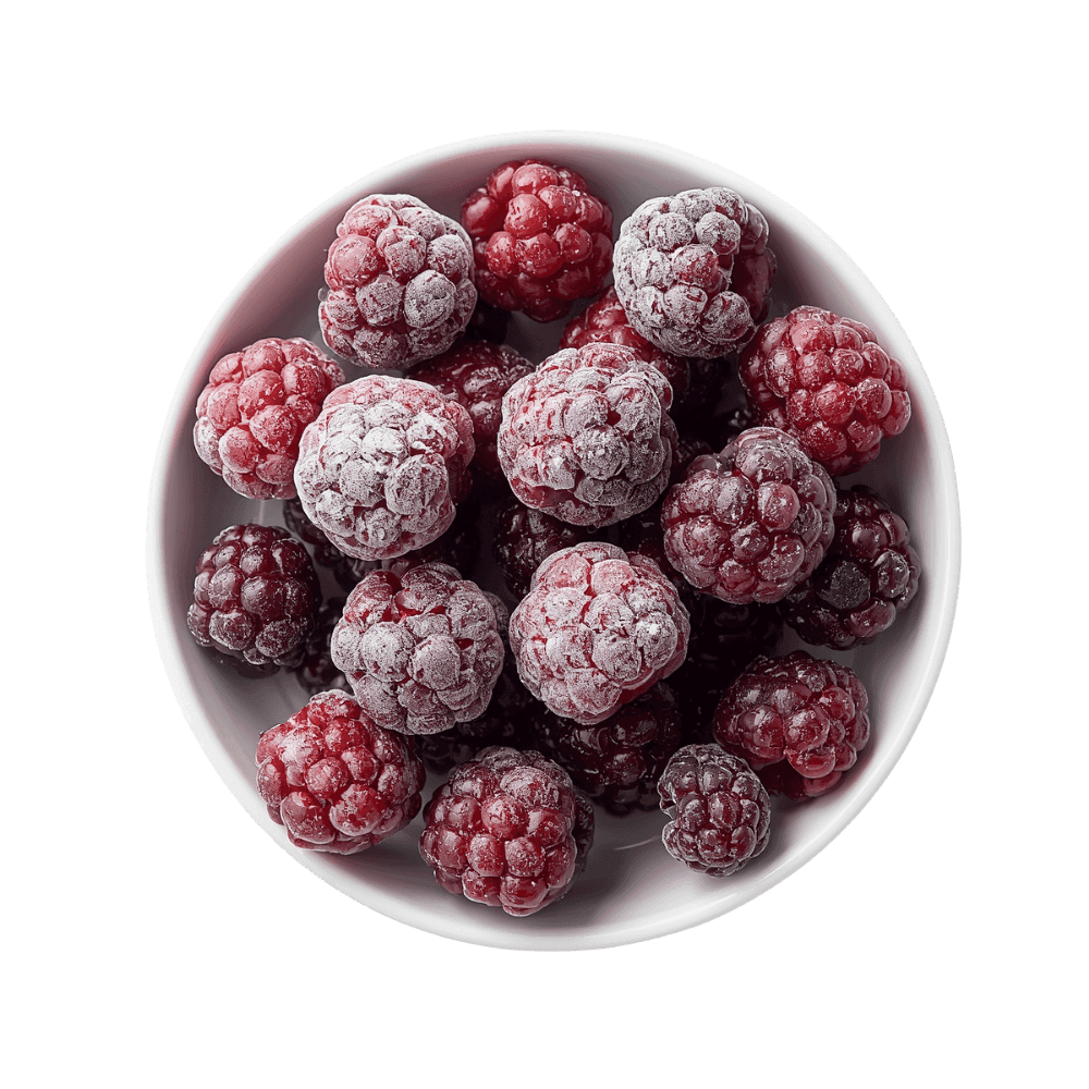 Frozen raspberries · aromatic & bold